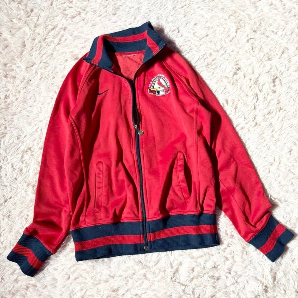 Nike STL Cardinals Baseball 2009 MLB All Stars Zipup Jacket Womens M Embroidered